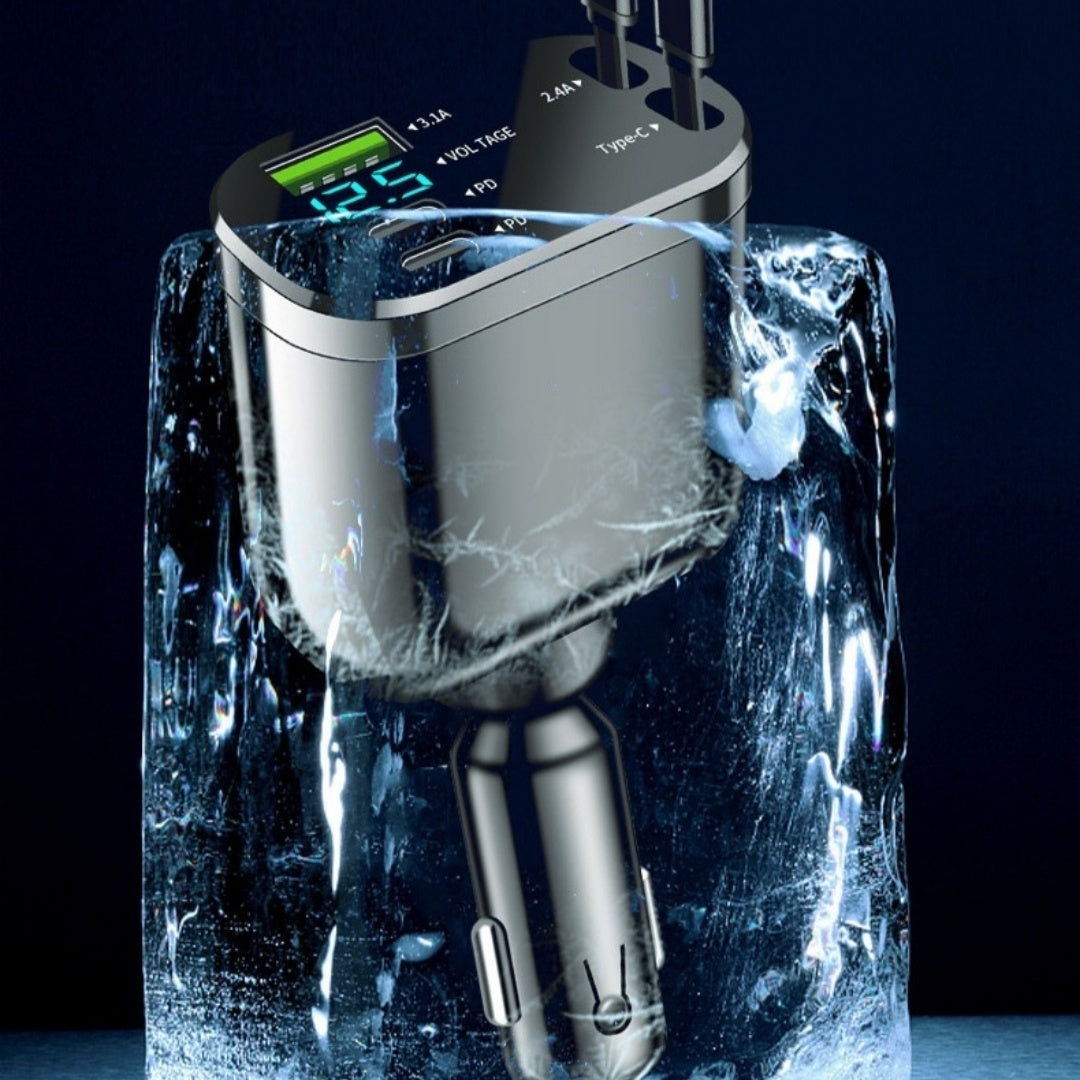 Double Flexible Wire Fast Car Charger by Elixor EL302
