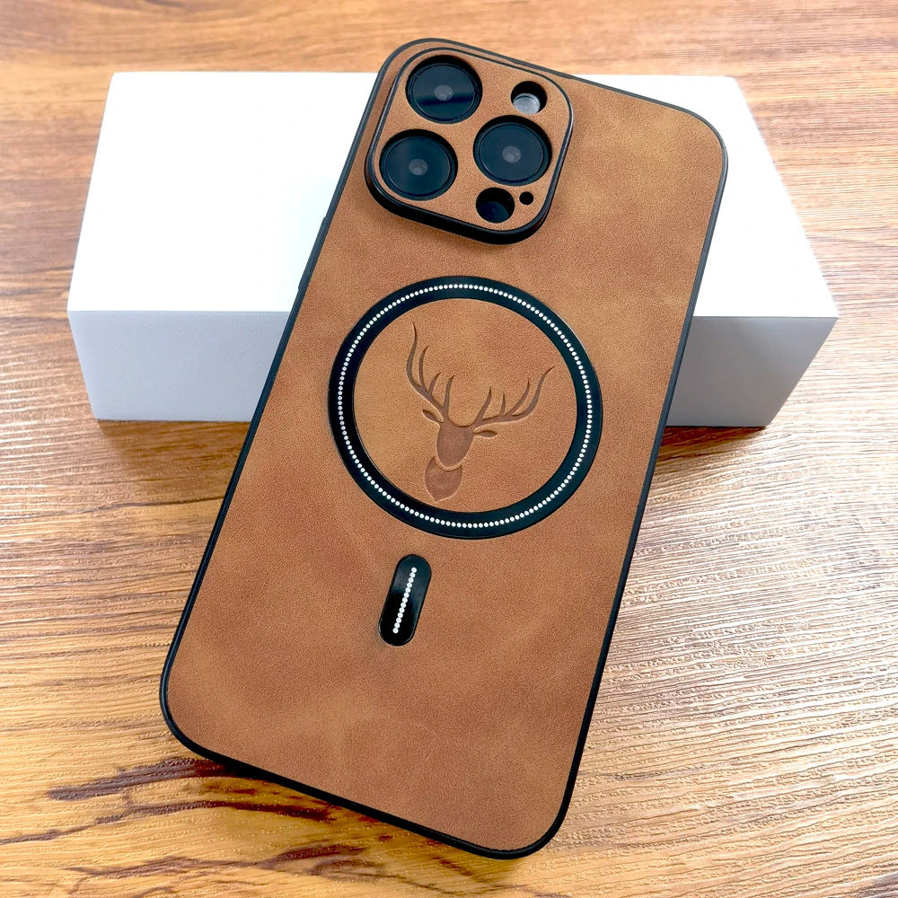 Magnetic leather case for charging EL401