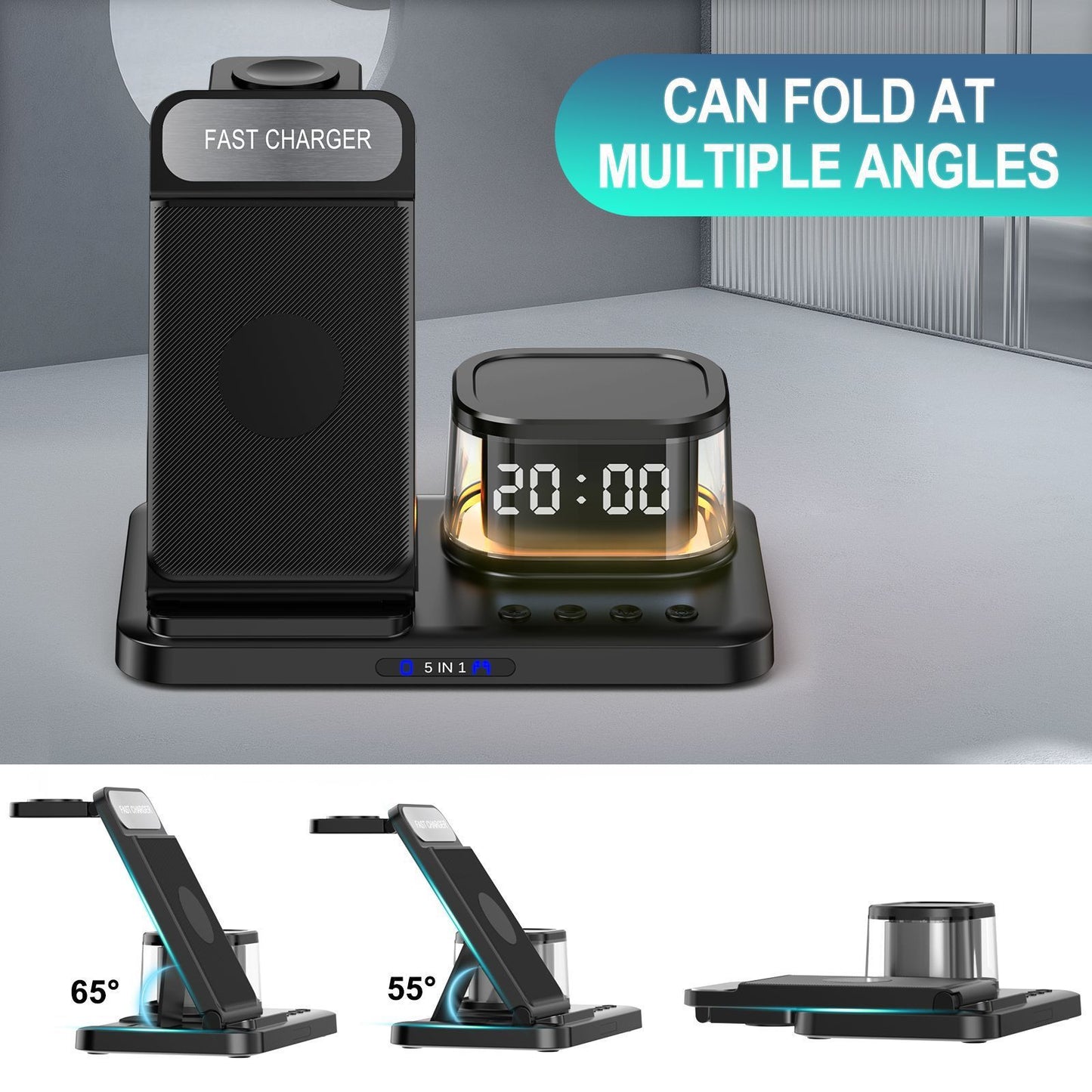 3 In 1 Original Folding Wireless Charger by Elixor EL206
