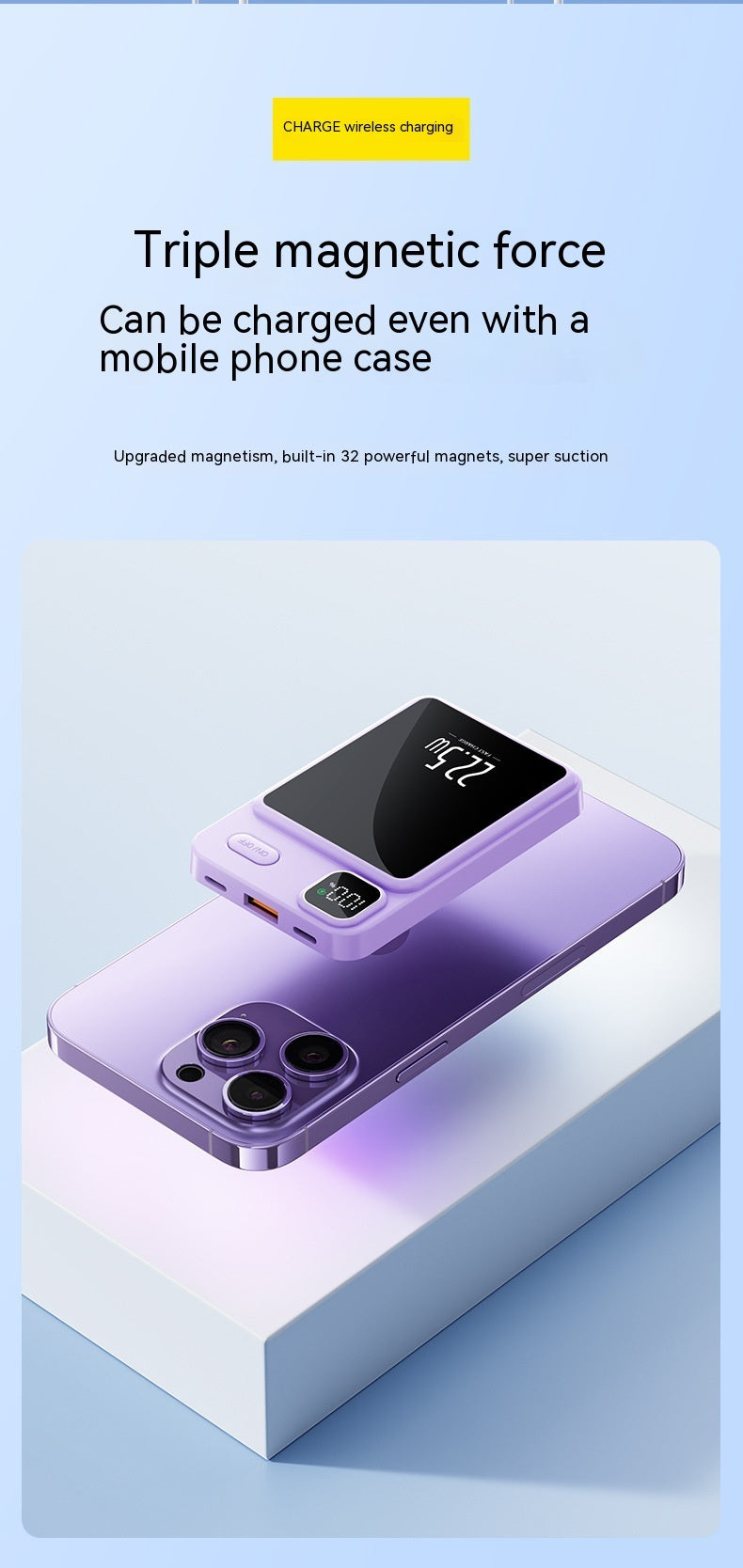 Digital Magnetic Wireless Power Bank by Elixor EL103