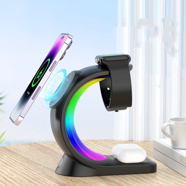 Epic 3 In 1 Wireless Charger With RGB Light by Elixor EL203