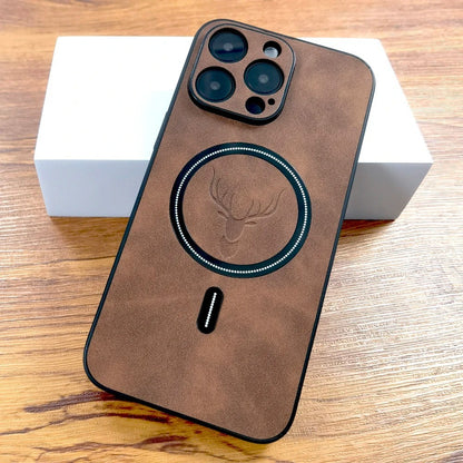 Magnetic leather case for charging EL401
