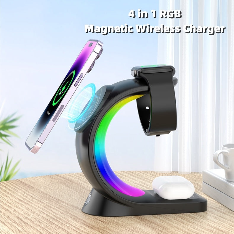 Epic 3 In 1 Wireless Charger With RGB Light by Elixor EL203