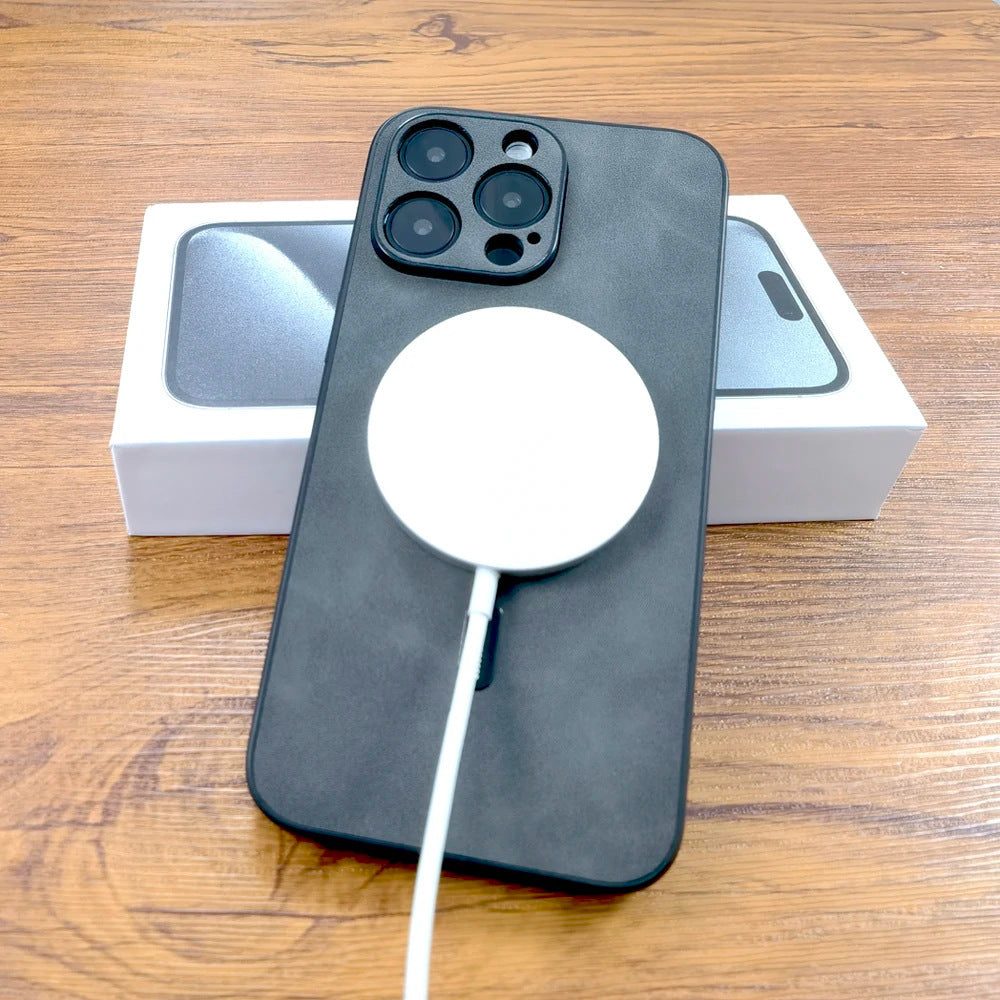Magnetic leather case for charging EL401