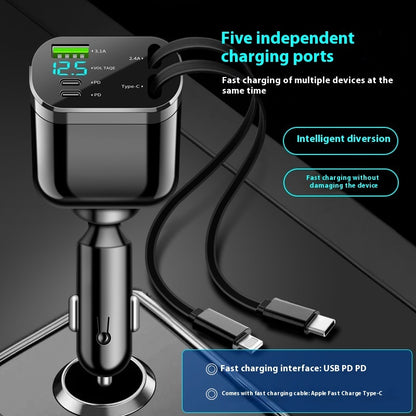 Double Flexible Wire Fast Car Charger by Elixor EL302