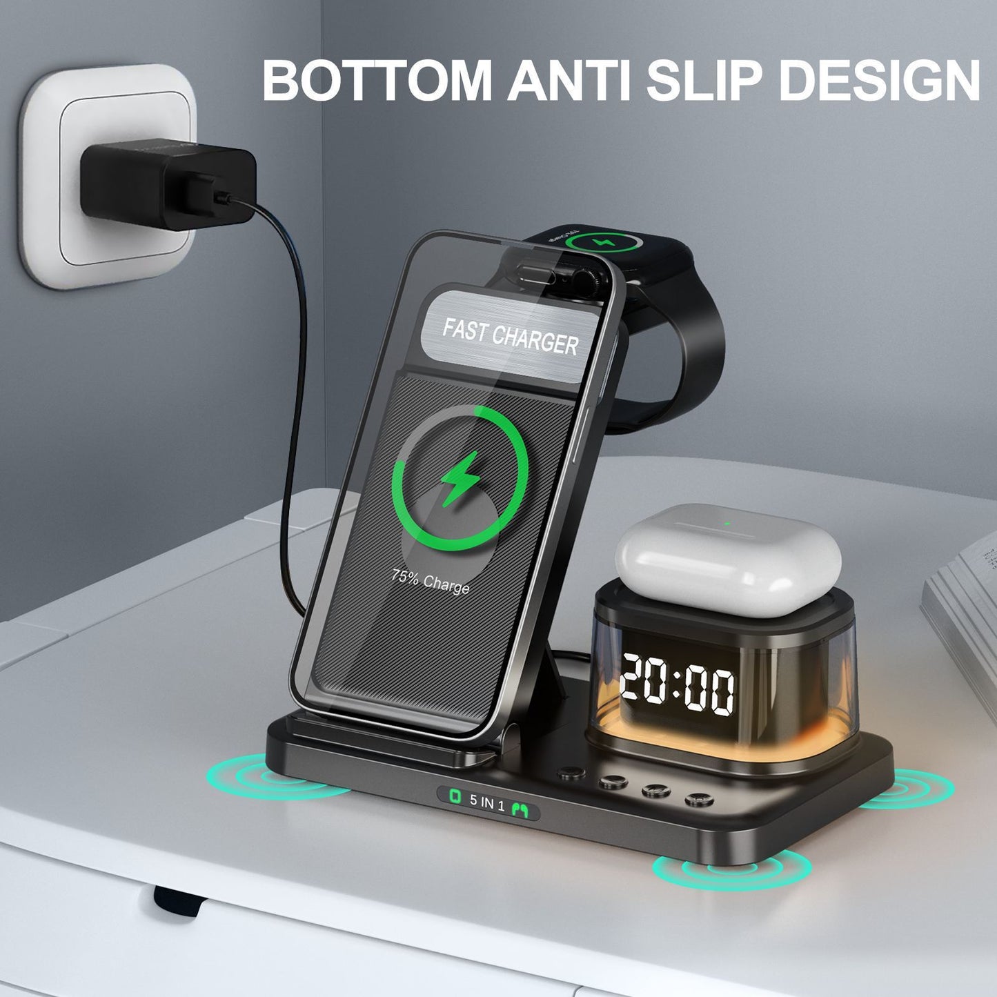 3 In 1 Original Folding Wireless Charger by Elixor EL206