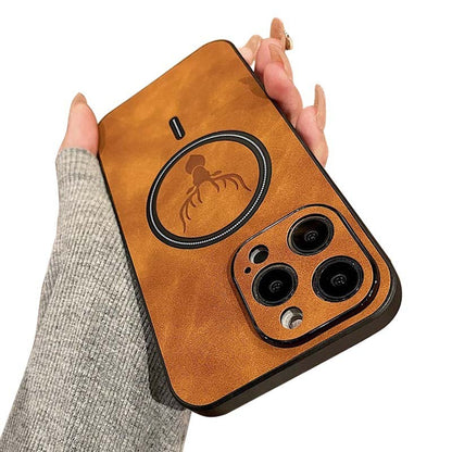 Magnetic leather case for charging EL401