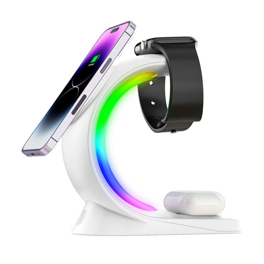 Epic 3 In 1 Wireless Charger With RGB Light by Elixor EL203